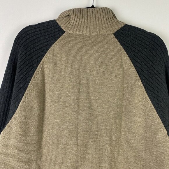 Carbon 2 Cobalt Sweater Mens Size M Full Zip Sherpa Lined Jacket Beige Gray - Picture 7 of 10